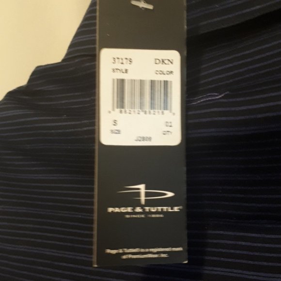 PAGE & TUTTLE | Men's Polo Shirt Blue Black Size Small - Picture 6 of 9